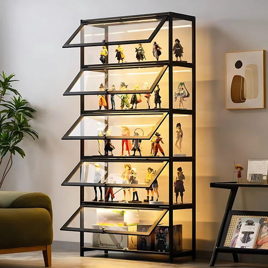 Transparent 5-Tier Display Cabinet