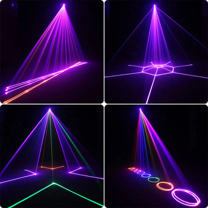 Animated Laser Beam Disco Light