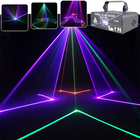 Animated Laser Beam Disco Light