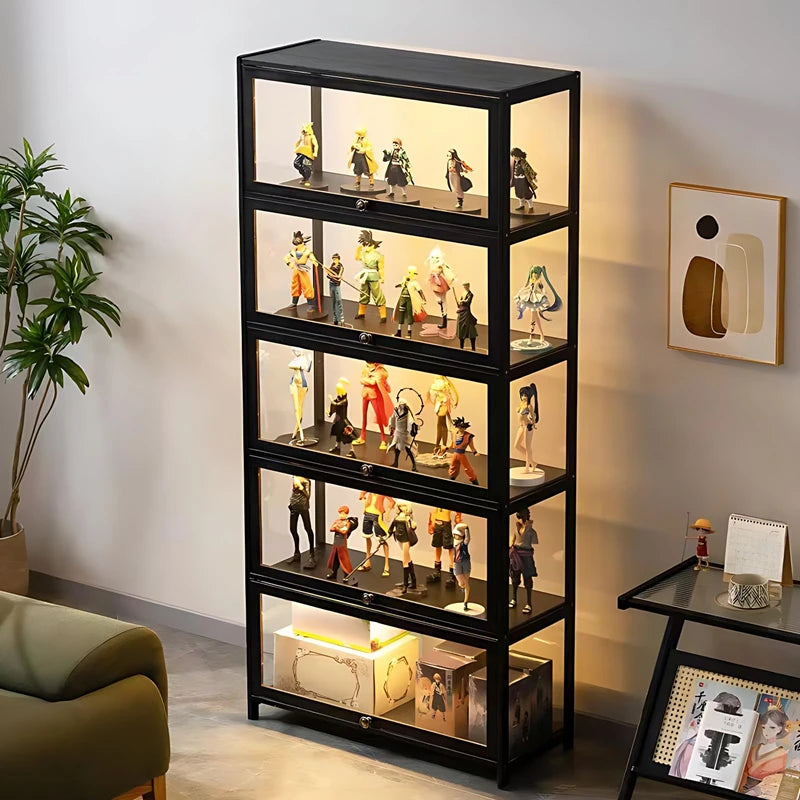 Transparent 5-Tier Display Cabinet