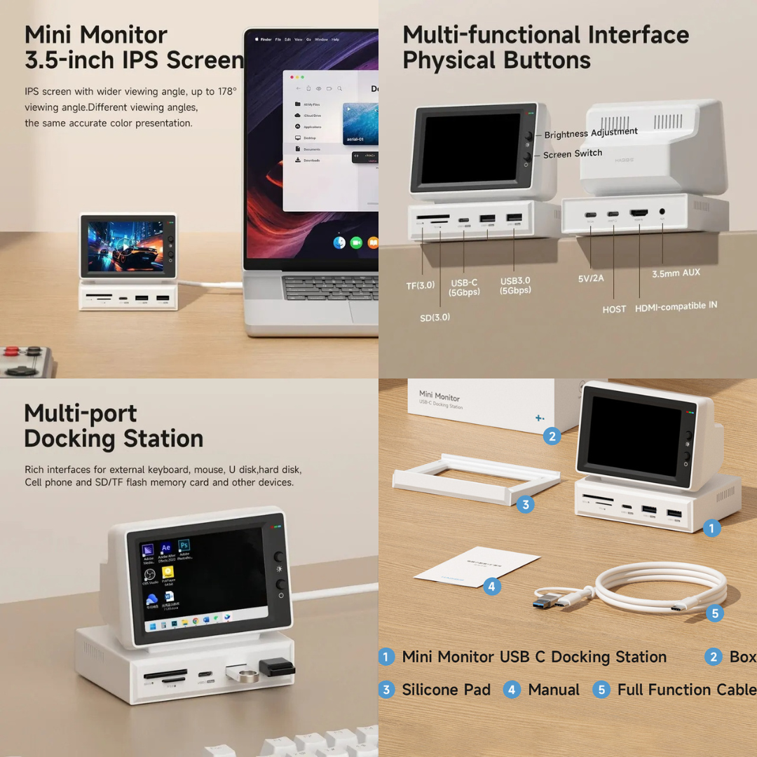 Multi-Functional Mini Display PC Hub